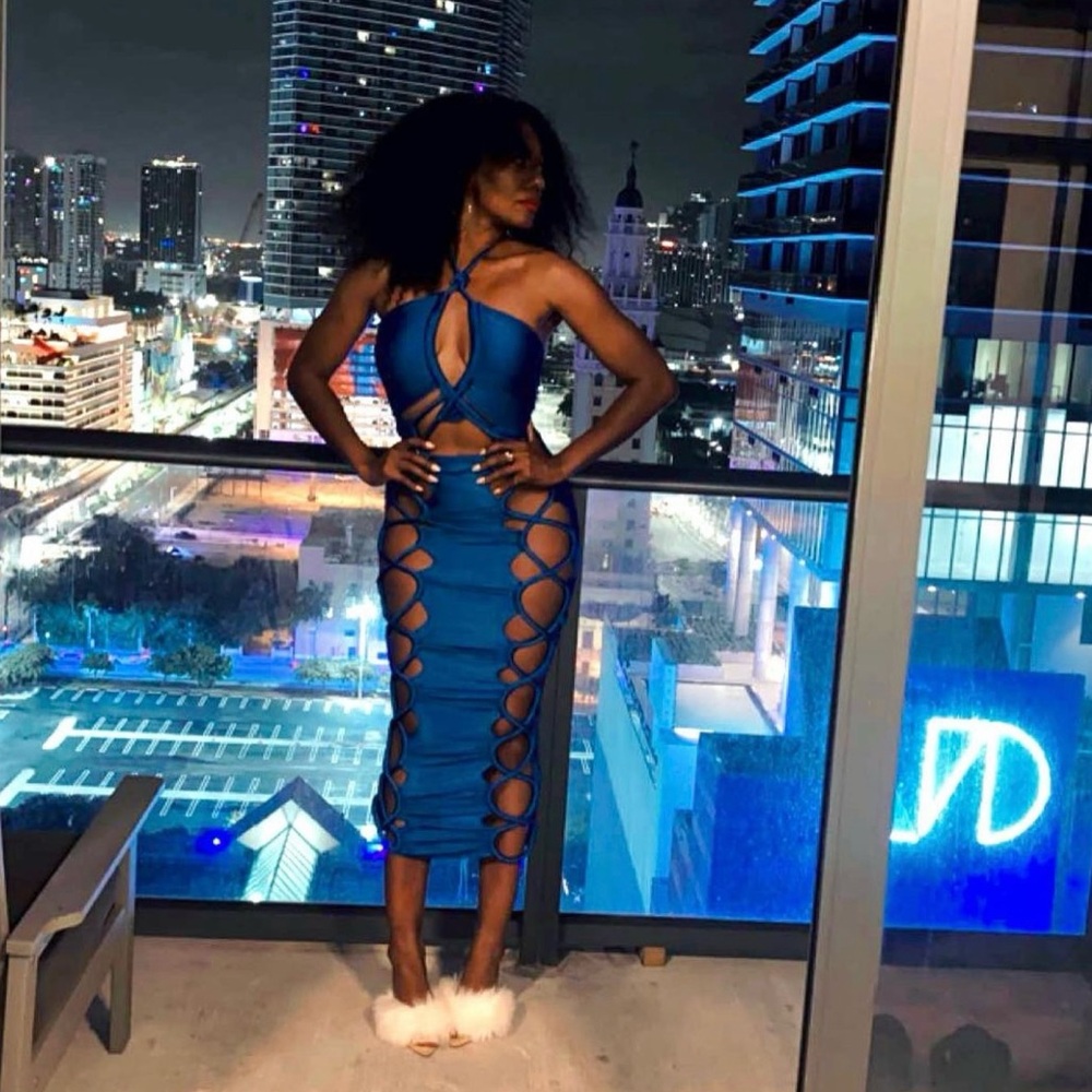 Royal blue party dress
